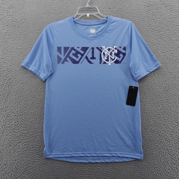 MLS New York City FC TShirt Youth XL Kids Soccer Blue Short Sleeve Tee NWT - Picture 1 of 13